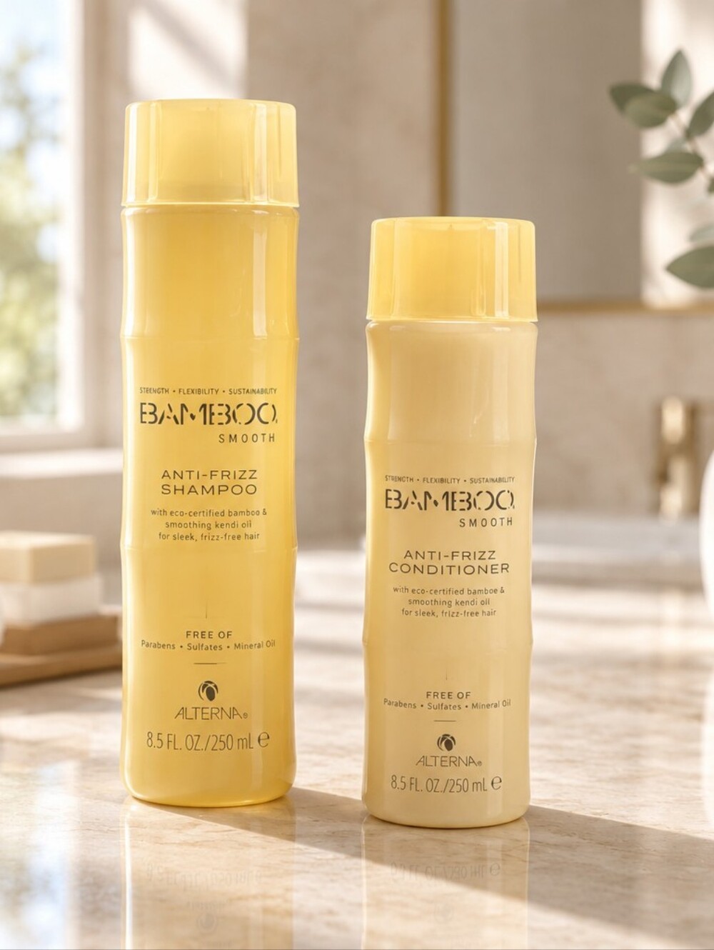 Bamboo Smooth Anti-Frizz Shampoo & Conditioner Set